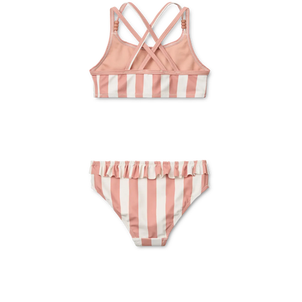 * Liewood Belle Bikini | Coral Blush / Creme de la Creme Stripe