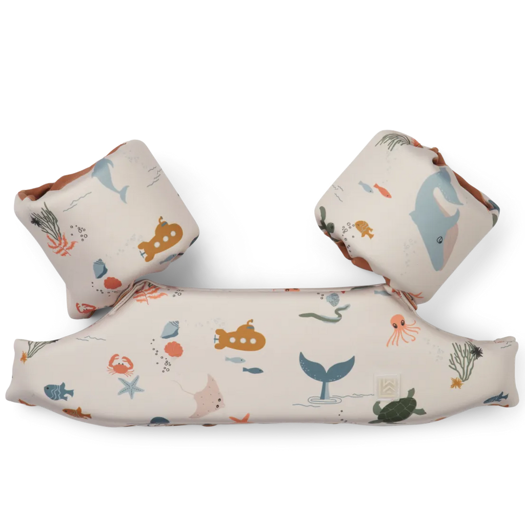 Liewood Darko Puddle Jumper Printed Zwemgordel | Sea Creature / Sandy
