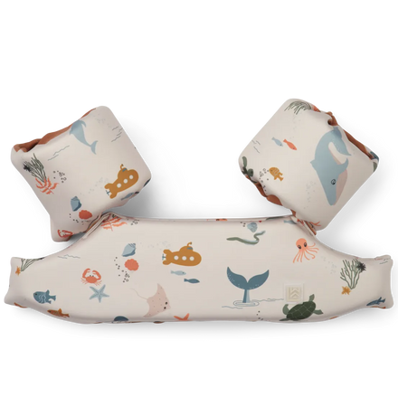 Liewood Darko Puddle Jumper Printed Zwemgordel | Sea Creature / Sandy
