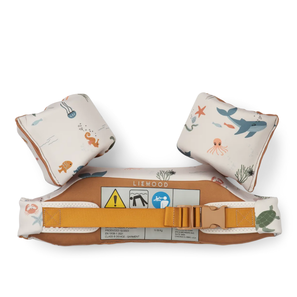 Liewood Darko Puddle Jumper Printed Zwemgordel | Sea Creature / Sandy