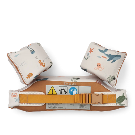 Liewood Darko Puddle Jumper Printed Zwemgordel | Sea Creature / Sandy