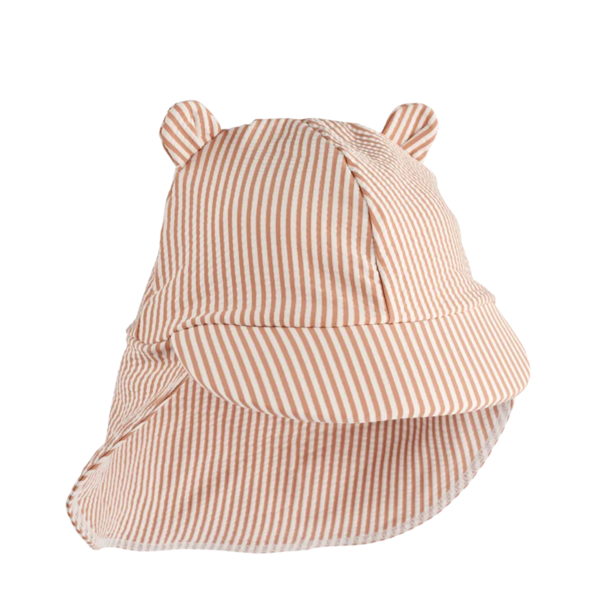Liewood Senia Seersucker UV Zonnehoedje Met Oortjes | Pale Tuscany / Creme De La Creme