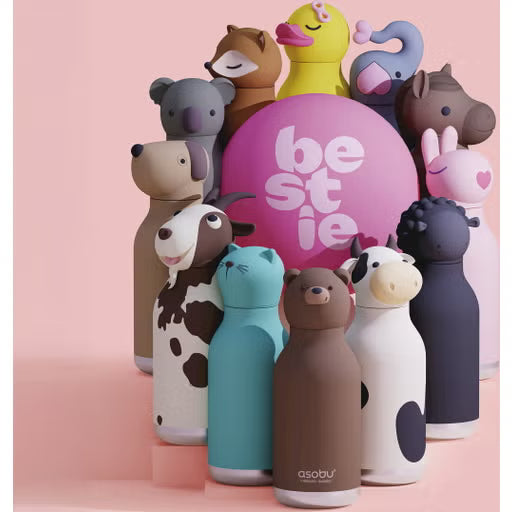 Asobu Bestie Bottle 460 ml drinkfles Shark met afneembare siliconen haai