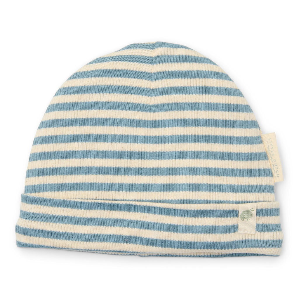 Little Dutch Babymuts Stone | Blue Stripe