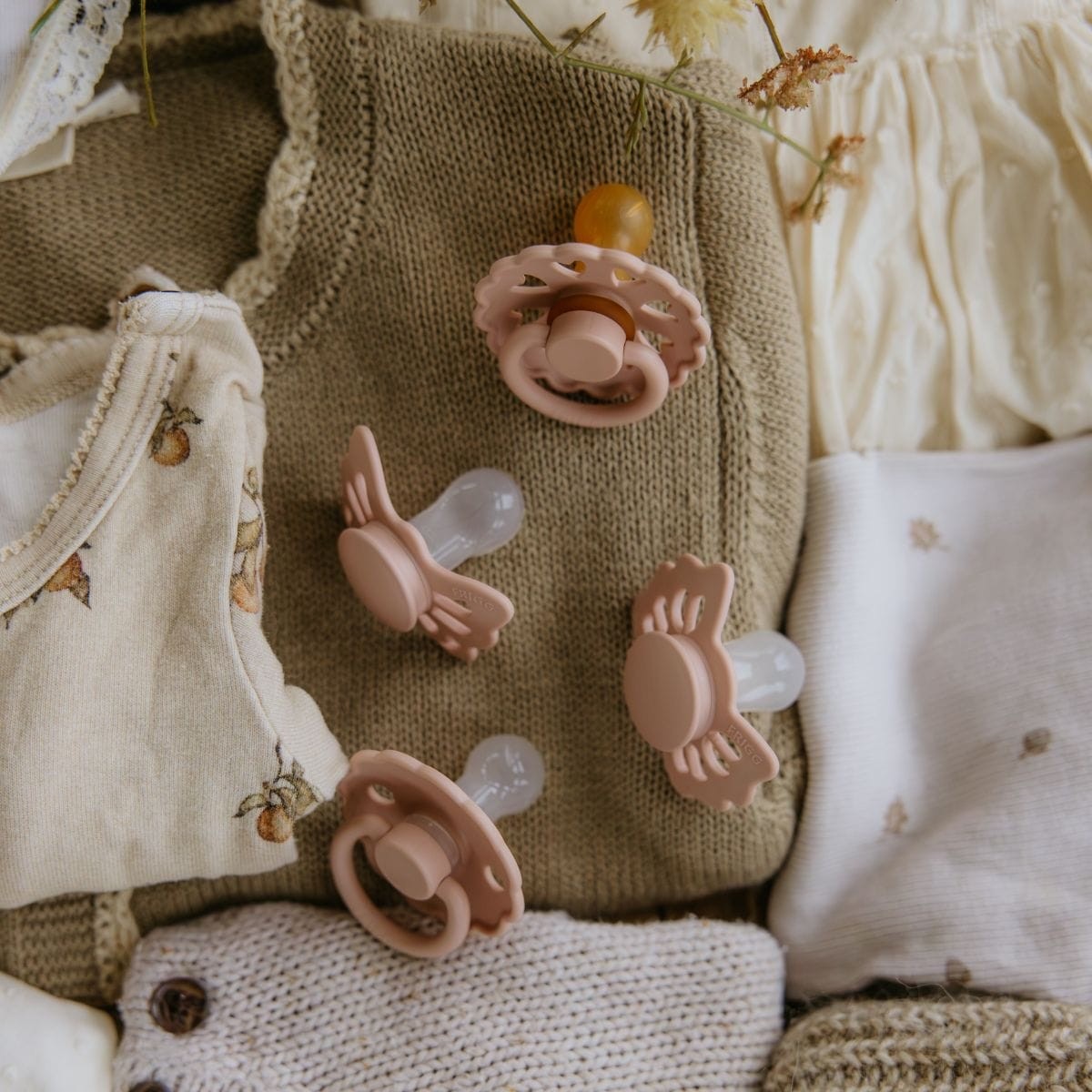 Frigg Baby's First Pacifier Fopspenen Set Maat 1 | Blush