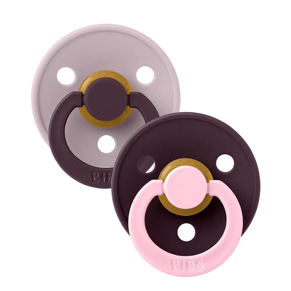 Bibs Fopspeen Size 1 Latex Rond Studio 2 Pack | Fusion Lilac/Plum