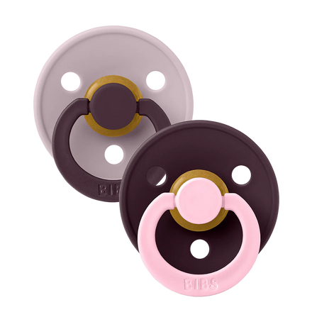 Bibs Fopspeen Size 1 Latex Rond Studio 2 Pack | Fusion Lilac/Plum