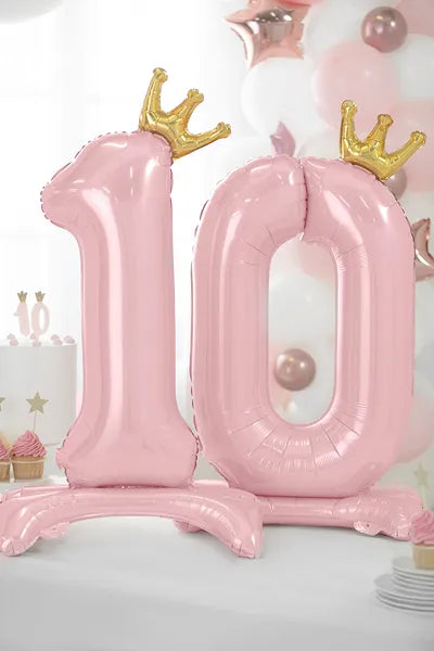 * Party Deco Folie Ballon | Nummer 1 Light Pink