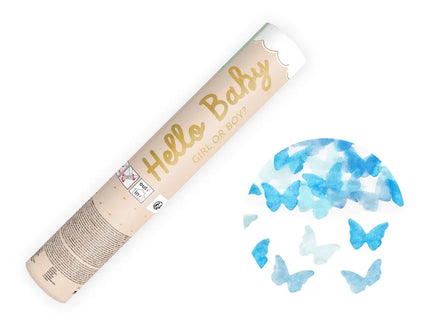 * Party Deco Confetti Kanon 20cm | Blue Butterflies