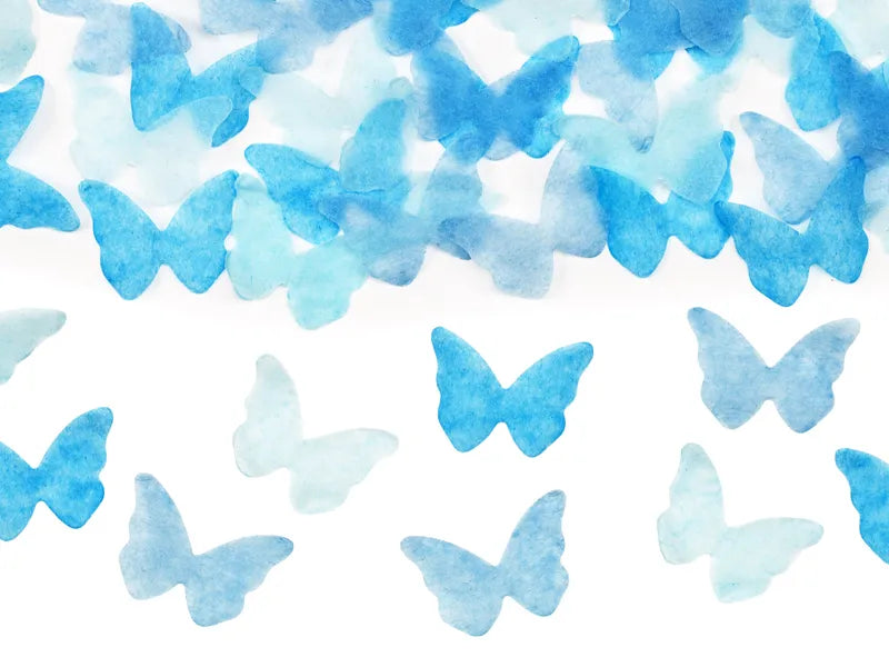 * Party Deco Confetti Kanon 20cm | Blue Butterflies