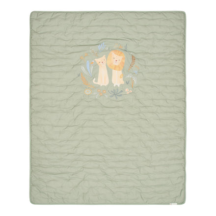 Little Dutch Ledikantdeken Quilted 110x140 cm Safari Wonders | Groen
