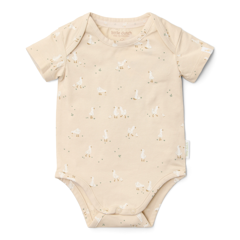 Little Dutch Romper Korte Mouw Little Goose  | Beige