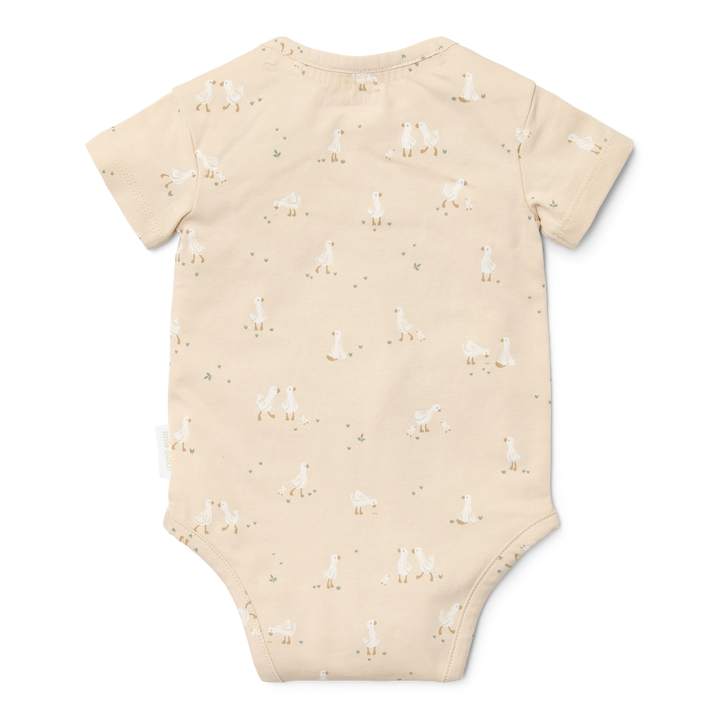 Little Dutch Romper Korte Mouw Little Goose  | Beige