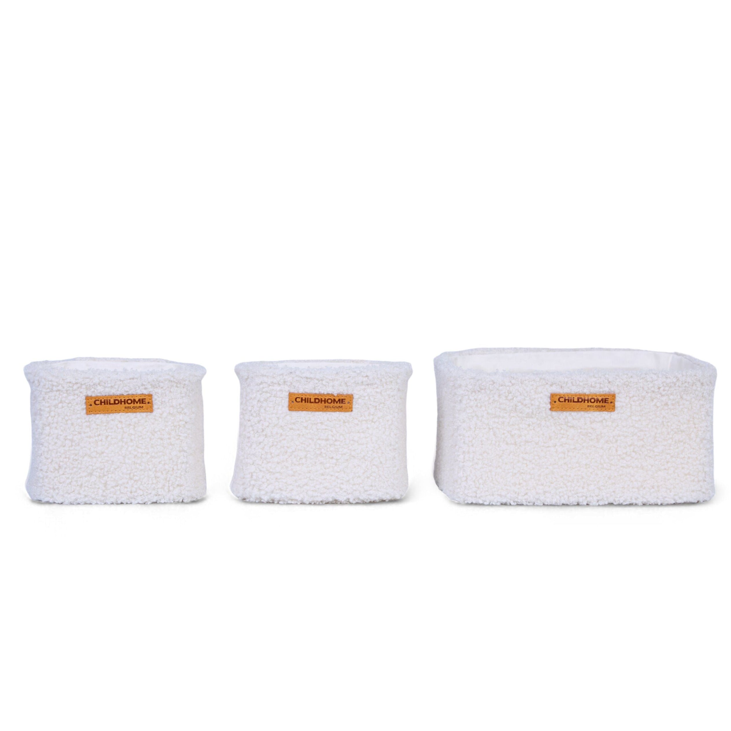 * Childhome Set Van 3 Hangmandjes | Teddy Ecru
