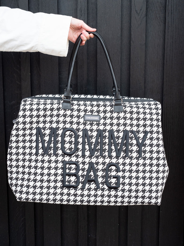 Childhome Weekendtas Mommy Bag Verzorgingstas | Pied De Poule Zwart