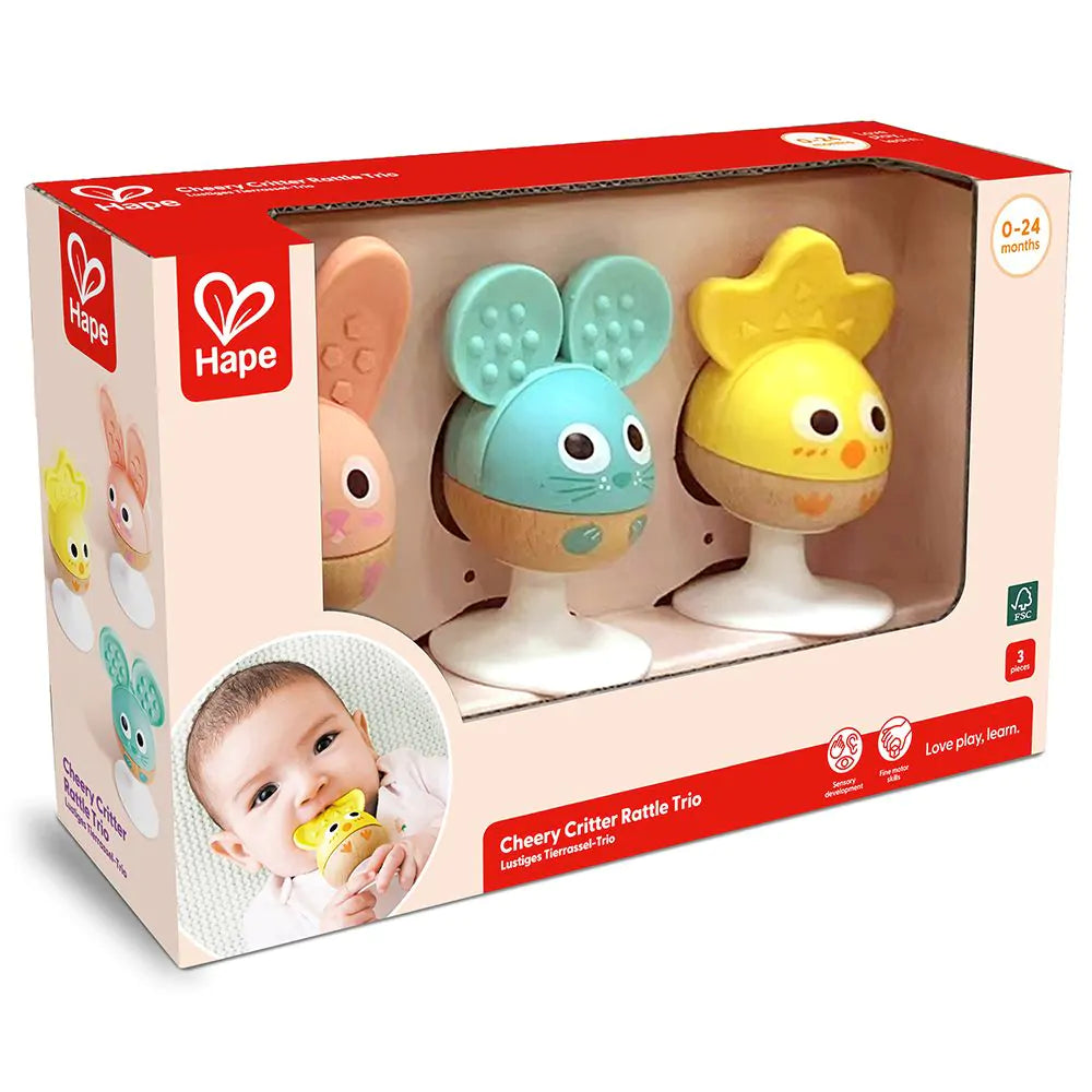 Hape Cheery Critter Rammelaar Trio
