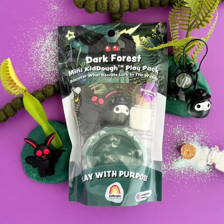 Earth Grown KidDoughs mini klei speelset Duister Woud met bosfiguurtjes en lantaarn