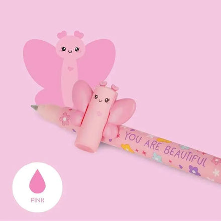Legami Uitwisbare Erasable Gelpen Butterfly 0,7 mm | Roze Inkt