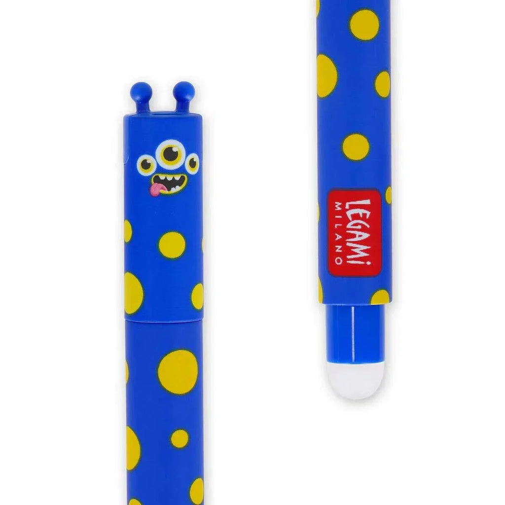 Legami Uitwisbare Erasable Gelpen Monster 0,7 mm | Blauwe Inkt