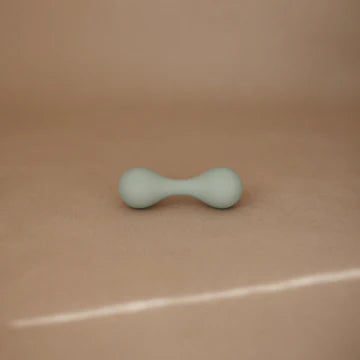 Mushie Silicone Baby Rattle Toy Rammelaar | Cambridge Blue
