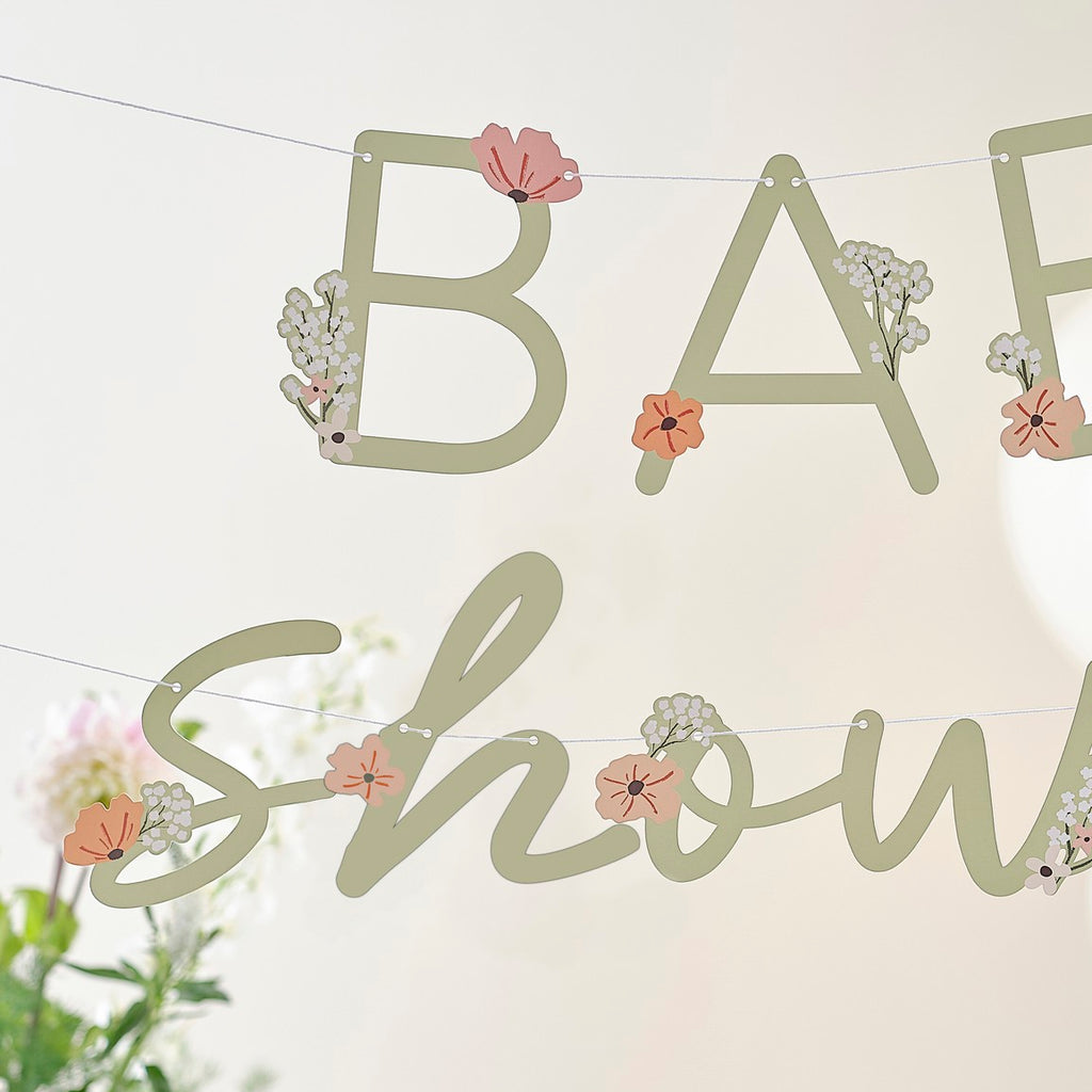 * Ginger Ray Papieren Baby Shower Floral Bunting