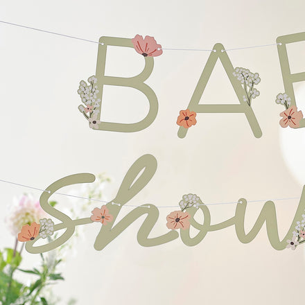 * Ginger Ray Papieren Baby Shower Floral Bunting
