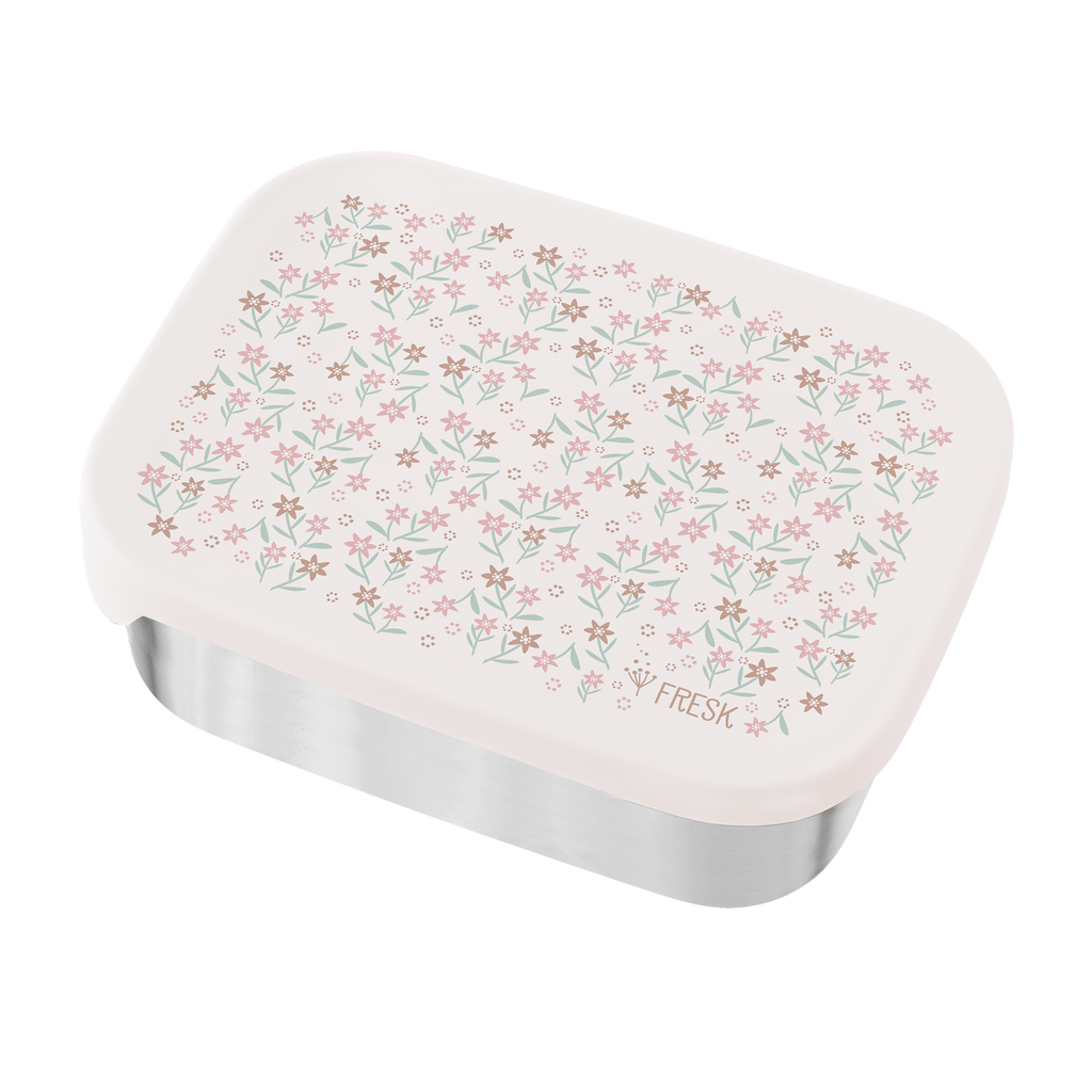 Fresk brooddoos met verdeelvakje in de Garden Flowers-print voor kinderen