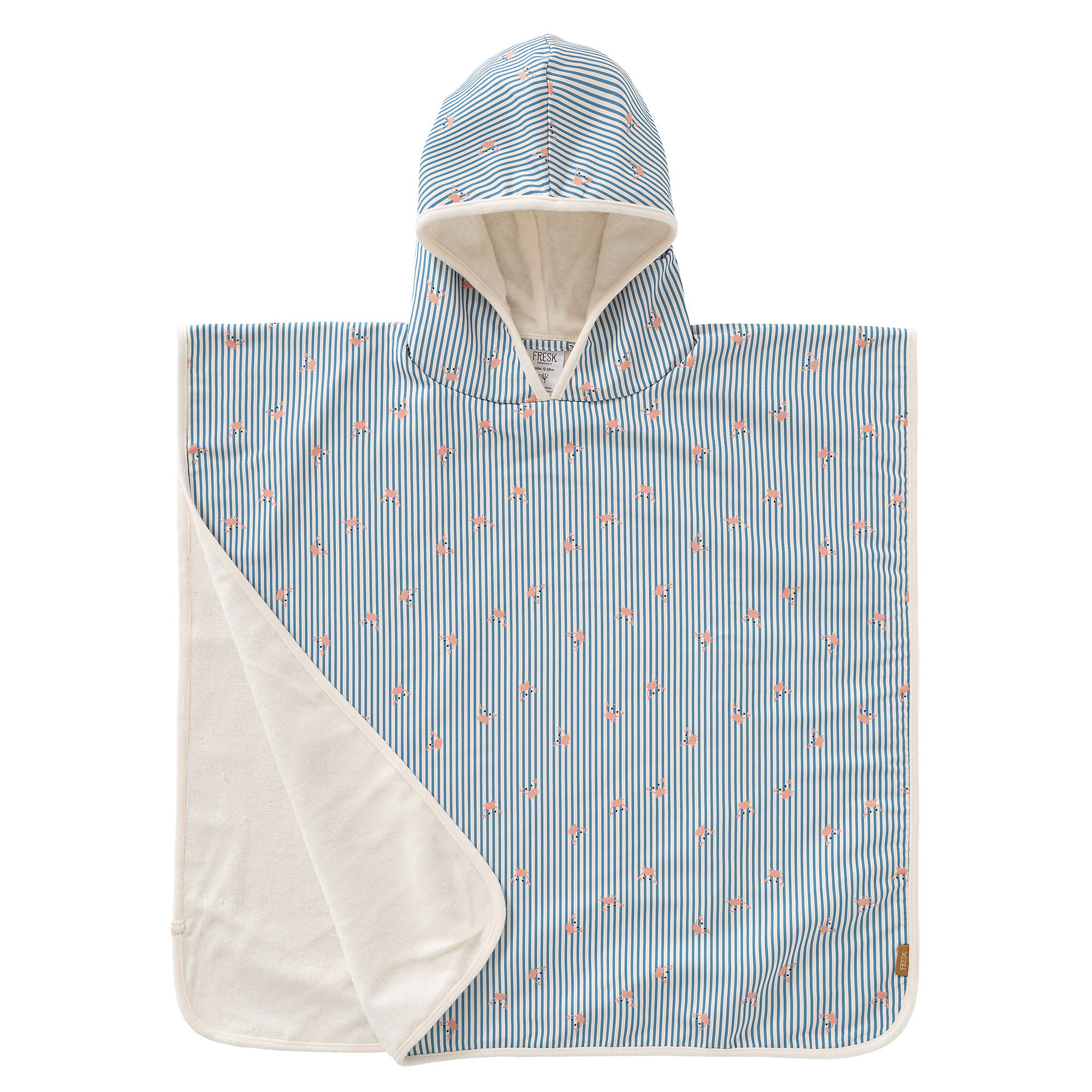Fresk UV Poncho | Stripes & Crabs