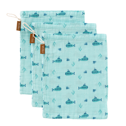 Fresk Set 3 Hydrofiele Washandjes | Submarine