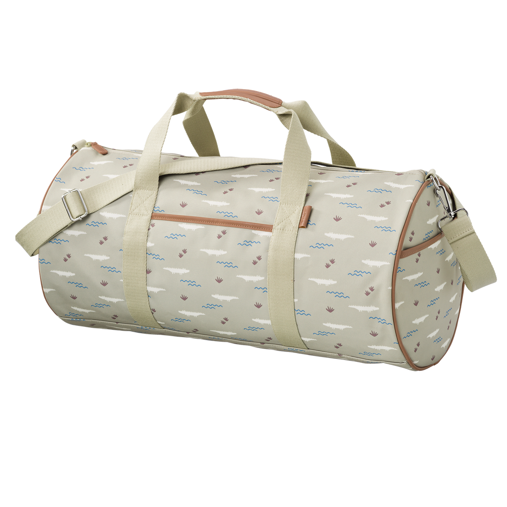 Fresk grote weekendtas met Crocodile-print, productweergave
