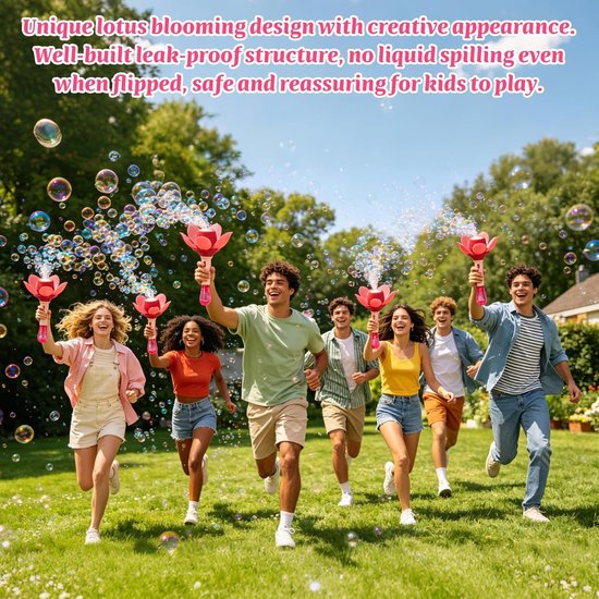 FunTrading bellenblaas in bloemvorm maakt continu zeepbellen voor feestjes, van De Gele Flamingo