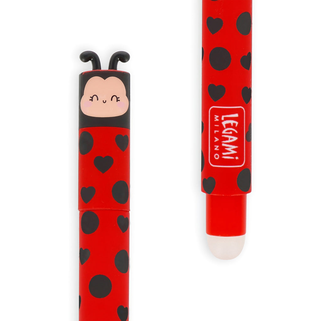 Legami Uitwisbare Erasable Gelpen Ladybug 0,7 mm | Rode Inkt