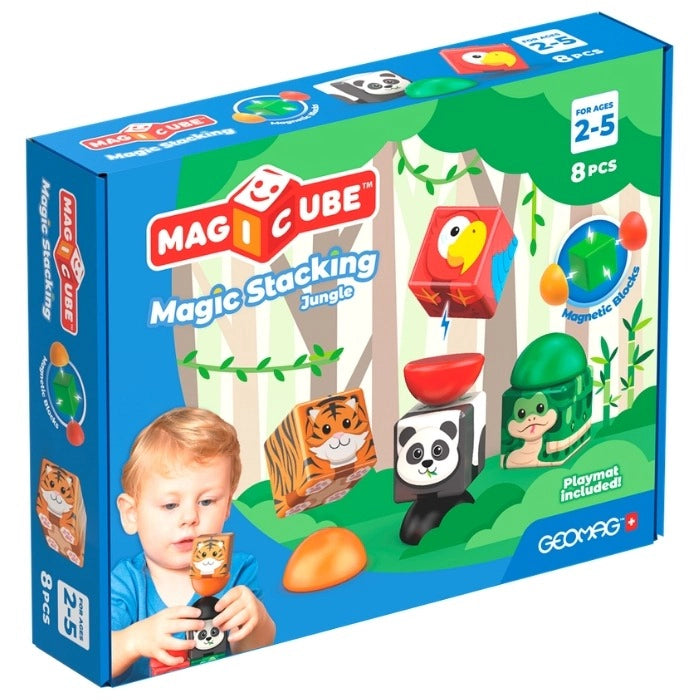 Geomag Magicube magnetische bouwblokken jungle (8st) vanaf 2 jaar