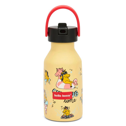 Hello Hossy drinkfles Unicorn 350 ml in roestvrij staal, vooraanzicht