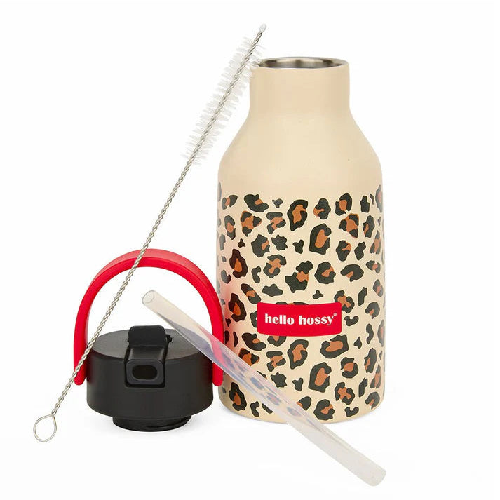 Hello Hossy Drinkfles 350ml | Léopard
