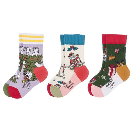 * Hello Hossy Kousen Socks Christmas Set 3 paar