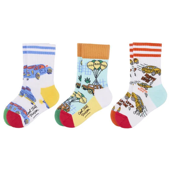 Hello Hossy Kousen Socks Cars Set 3 paar