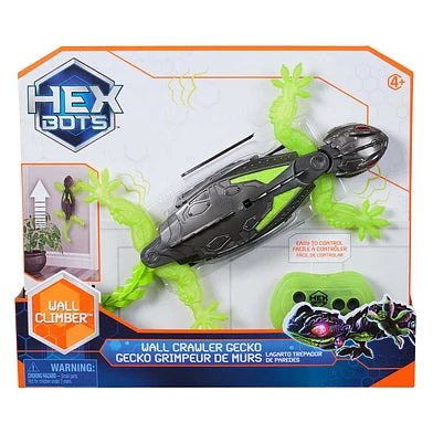 HexBots Wall Crawler robotgekko die tegen gladde muren omhoog kruipt, bij De Gele Flamingo
