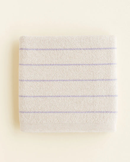 Hvid Deken Harry | Cream/Lilac