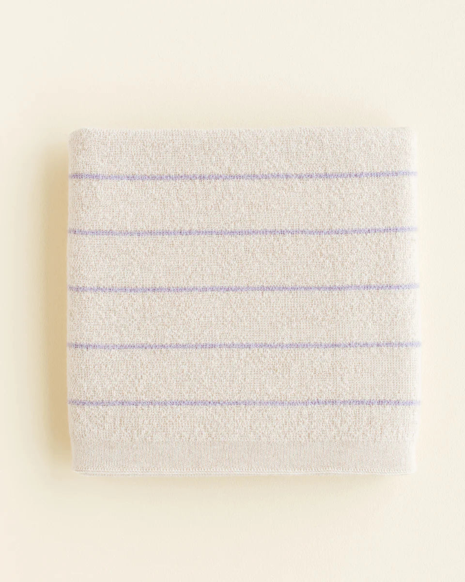 Hvid Deken Harry | Cream/Lilac