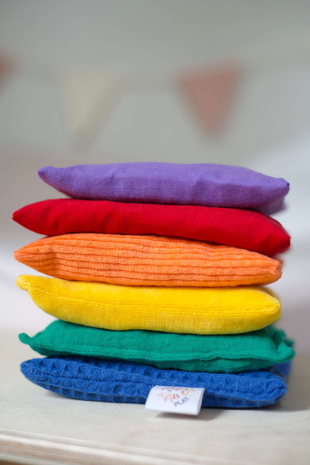 Pit & Play Regenboog Pittenzakjes Set 6 | Stapelstein Original