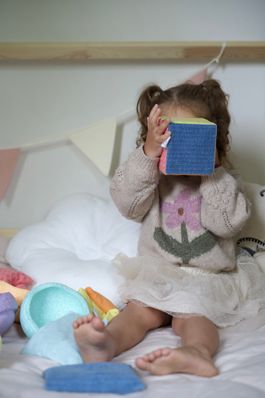 Pit & Play Regenboog Dobbelsteen | Pastel