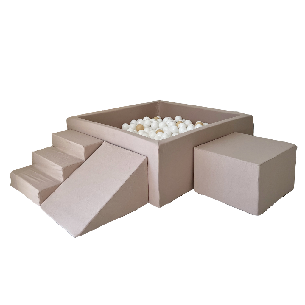 Moje Ballenbad Vierkant & Playset Elementen 3st Katoen | Beige