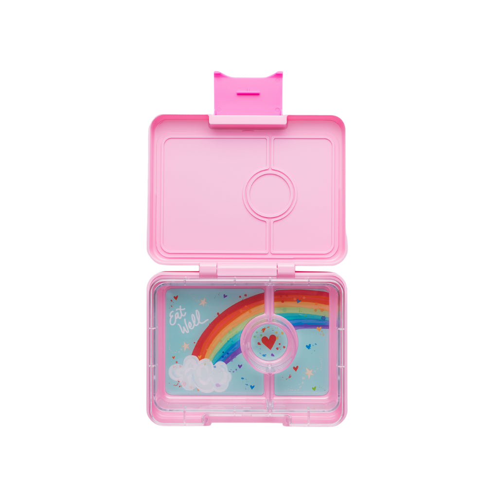 Yumbox Minisnackdoos 3 Vakken | Power Roze Regenboog