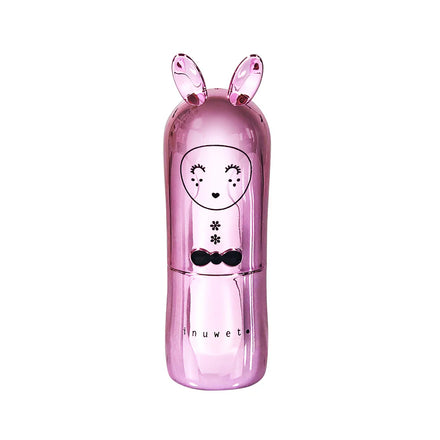 Inuwet lippenstift Metal Rose Clair N21, detail van de lichtroze kleur met metallic glans