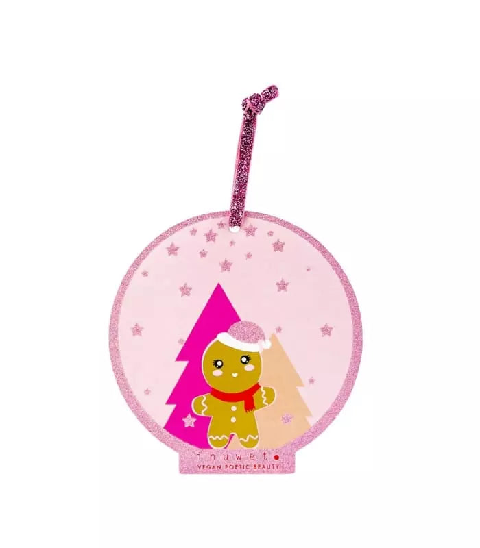 Inuwet Santa Snow Ball Ginger, vegan kerstcadeautje voor kinderen, vooraanzicht van het product