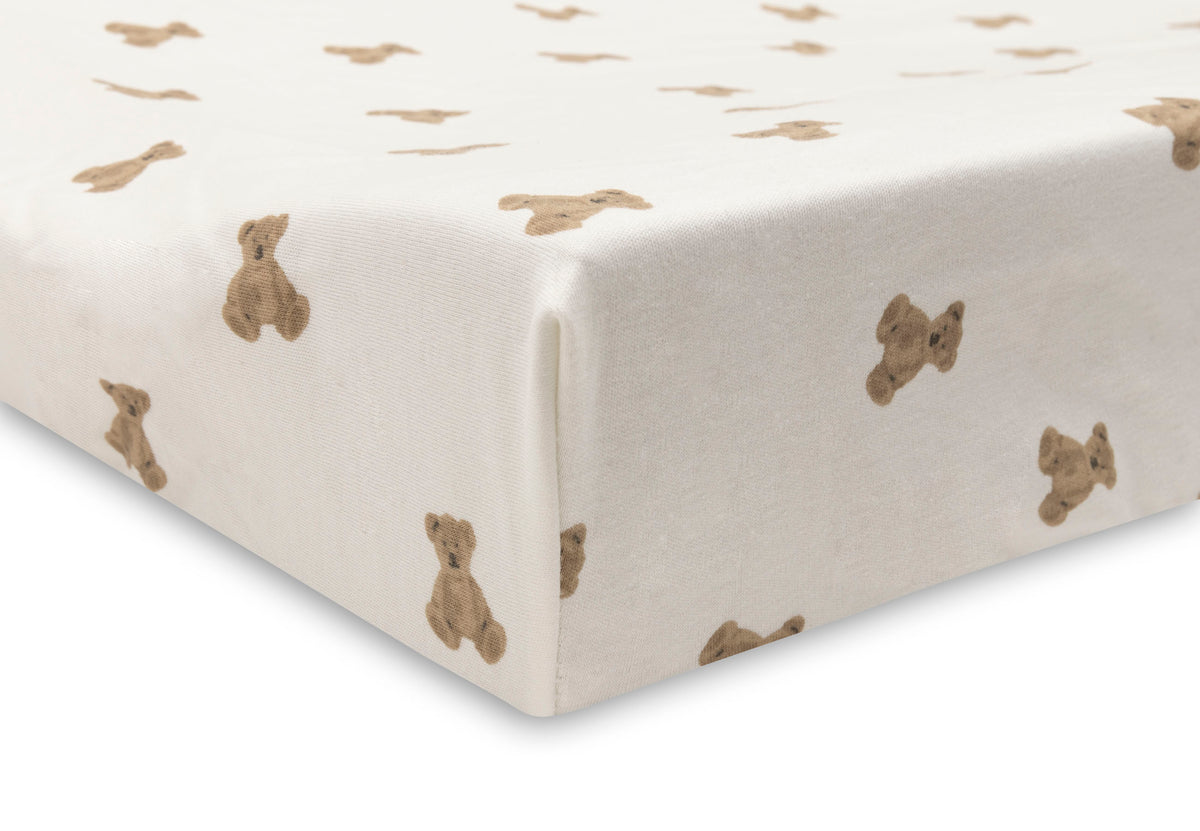 Jollein aankleedkussenhoes jersey 50x70 cm met Mini Teddy Bear print