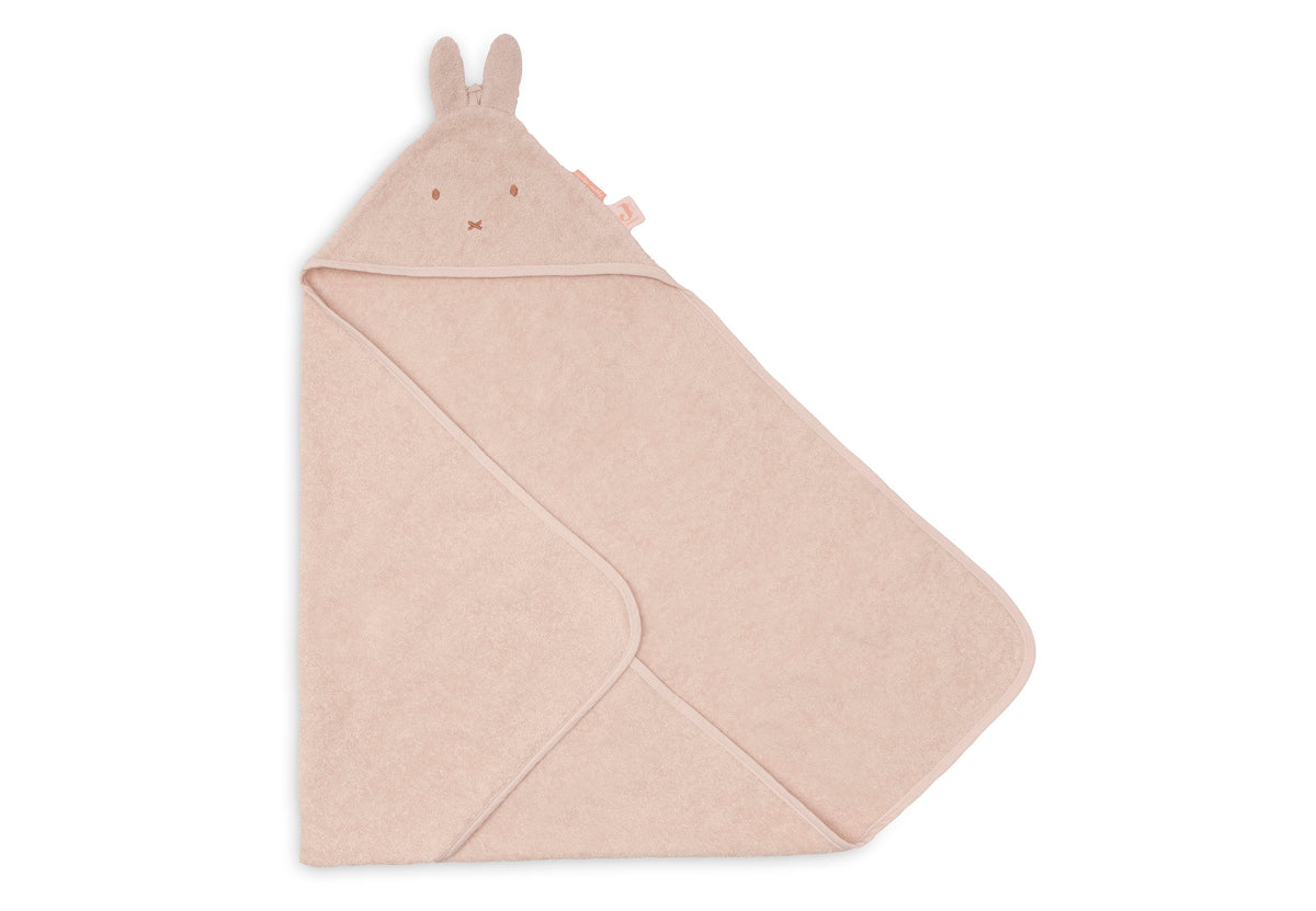 Jollein badcape badstof 75x75 cm Miffy Silk Rose met capuchon