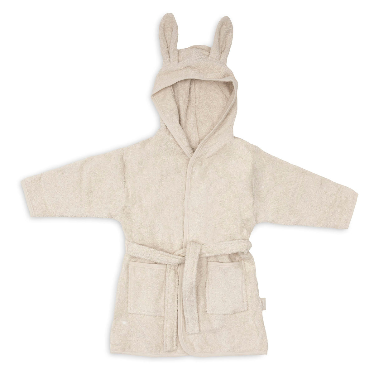 Jollein badjas in de kleur Sand met capuchon