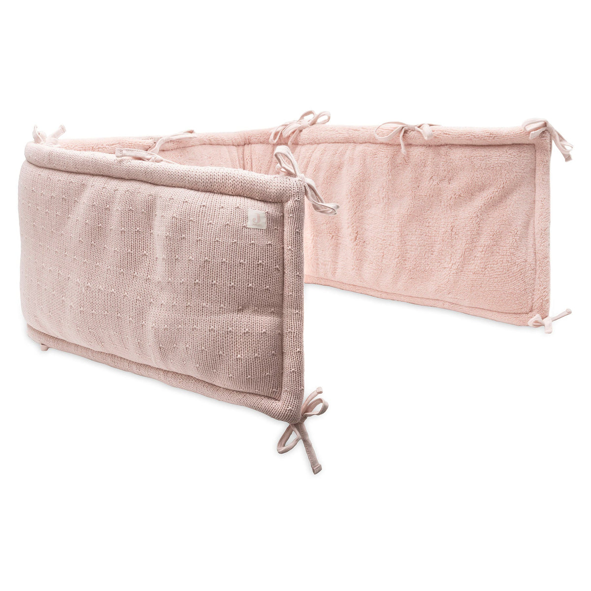 Jollein boxbumper 180x30 cm Sprinkle Knit Silk Rose rond de box